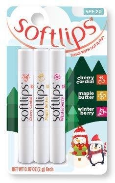 Softlips Limited Edition Christmas Set SPF20, Cherry Cordial, Maple Butter, Winter Berry - Glumech