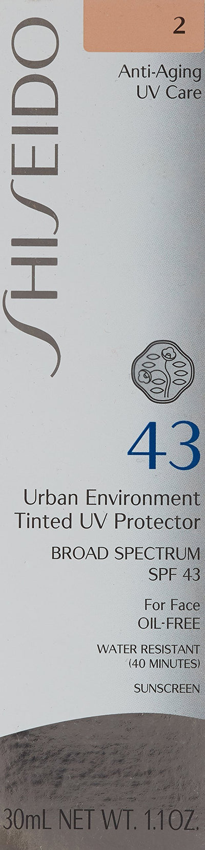 Shiseido Urban Environment Tinted UV SPF 43 Protector Broad Spectrum for Face, No. 2, 1.10 Ounce - Glumech